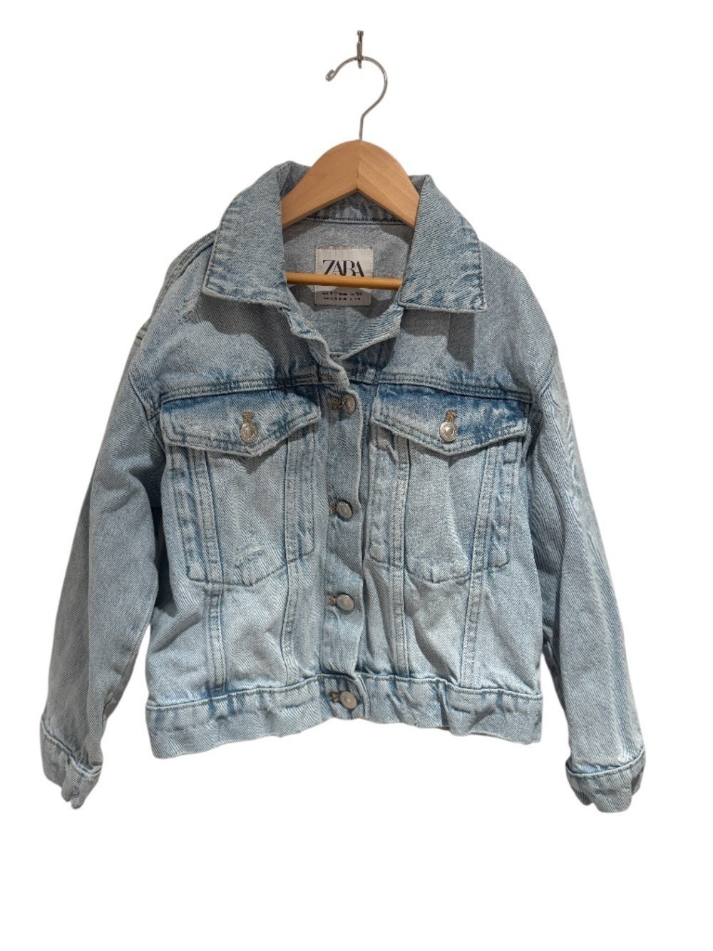 ZARA light blue denim jean jacket - size 8-9